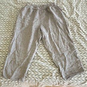 Flax Cropped linen baggy pants SZ M